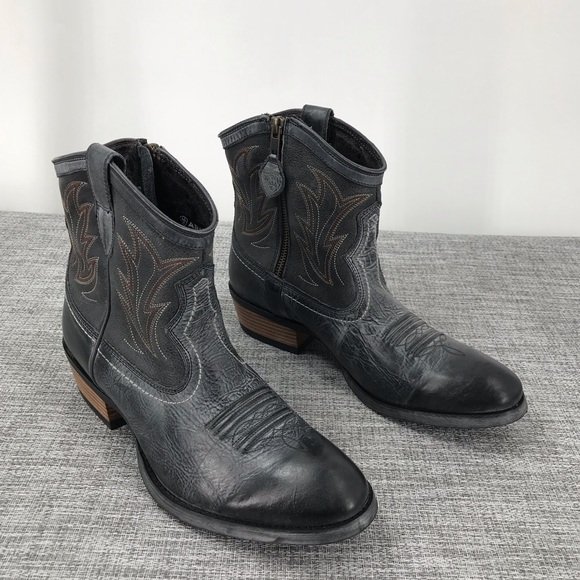 Ariat Shoes - Ariat Unbridled 10007965 Gray Side Zip Western Ankle Boot Womens US 10B,EU 41.5